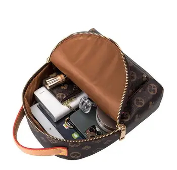 Ir 2021. Dāmas Mugursoma Soma Luksusa Dizaineru Dual Pleca Soma Drukāt Sievietēm Jaunu Messenger Bag Vintage Pu Ādas Retro Meitene Mugursoma