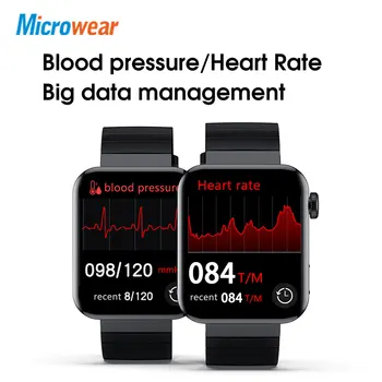 Ir 2021. Jaunu Microwear M1 Smart Skatīties, EKG, Temperatūras Sporta Dziesmu sirdsdarbība Bluetooth Zvanu Mūzikas IP68 Ūdensnecaurlaidīga Smartwatch