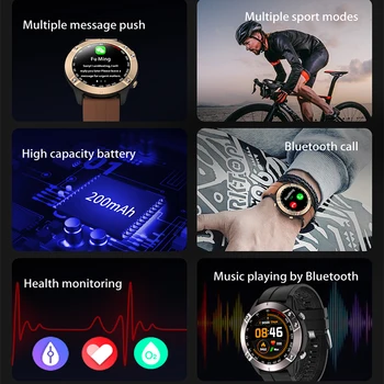 Ir 2021. Vīriešu Biznesa Smart Skatīties Bluetooth Izsauktu Zvanu Ūdensizturīgs Sirds ritma Monitors ar skārienekrānu Pilna Cikla Ekrāna Smartwatch DK60 K10