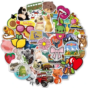 Izlases 100gab Cute Karikatūra Uzlīmes VSCO Meitenes Anime Uzlīme ir uz Portatīvo datoru Ūdens Pudele Bagāžas Auto, Moto Ķivere Atdzist Uzlīmēm, Bērnu Rotaļlietas