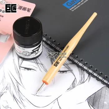 Japānas Komiksi pildspalvu Tuvās pildspalvu Karikatūras Ūdens-Touch Pen+3 Zīmuļi Reālistisku Glezniecības, Zīmēšanas Grūti-kaligrāfija pildspalvu MB-1801