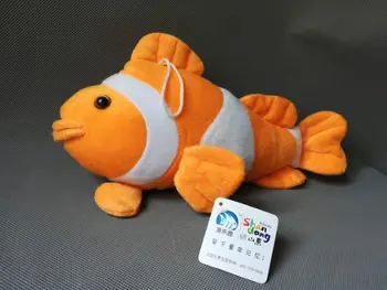 Jauki karikatūra klauns zivis plīša rotaļlieta, par 33cm apelsīnu zivju mīksto rotaļlietu dzimšanas dienas dāvanu h0941
