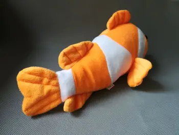 Jauki karikatūra klauns zivis plīša rotaļlieta, par 33cm apelsīnu zivju mīksto rotaļlietu dzimšanas dienas dāvanu h0941