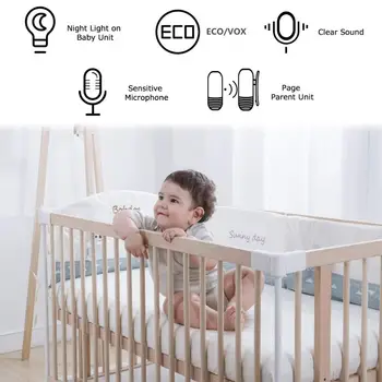 Jaunas Ielidošanas 2.4 Ghz bezvadu baby uzraudzīt, Mazās Pārnēsājamās Audio Bērnu Uzraudzīt, divvirzienu Audio Funkciju, domofons bērnu
