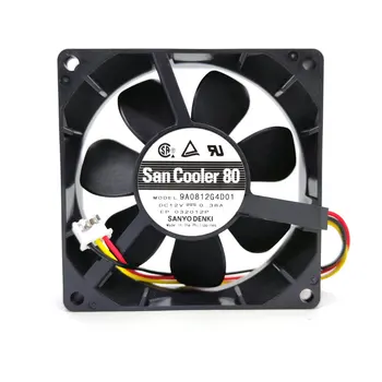 Jaunas Oriģinālas par SANYO 9A0812G4D01 80x80x25MM 8CM DC12V 0.38 A Trauksmes Signālu 3Lines dzesēšanas ventilators