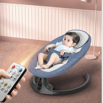 Jaundzimušo Bērnu Elektrisko šūpuļkrēsls ar Bluetooth Mūzikas Šūpulis Gultas Miega Komfortu Krēslu Recliner Multi-Līmeņa Regulēšana