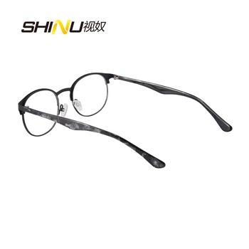 Jauno Dizaineru Sieviete Brilles Optiskie Rāmji, Metāla, Apaļas Brilles Rāmis Notīrīt objektīvu Eyeware Melnā un Sudraba sarkano Acu Stikla SR8026