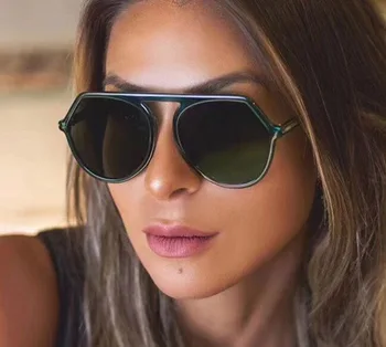 Jauno modes saulesbrilles sieviešu jūra liels rāmis apaļas saulesbrilles ar UV aizsardzības brilles Oculos de sol UV400