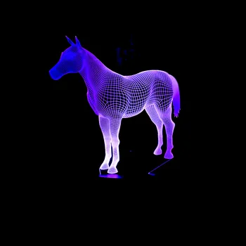 Jaunu Dzīvnieku, Zirgu 3d Nightlight 7 Krāsains Touch Remote Usb Dāvanas, 3d Gaismas Ķermeņi, Usb Led Luminaria De Mesa Galda Lampa