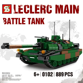 Jaunu Galveno Kaujas Tanku Sērija MUMS M1A2 Abrams Leclerc Celtniecības Bloki Modelis Tehnika Ķieģeļi WW2 Militāro Karavīriem, Skaitļi Rotaļlietas