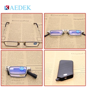 KAEDEK Anti Zilā Pretbloķēšanas Locīšanas Lasīšanas Brilles 2020 Vīrieši Sievietes vecuma tālredzība Hyperopia Dioptriju Bezskrūvju Salokāms Brilles