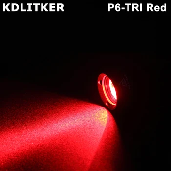 KDLITKER P6-TRI Triple Cree XP-E2 Red 620nm 800 Lm 3 V - 9V 5 Režīmu Krāsu P60 Drop-in Modulis (Dia. 26.5 mm)