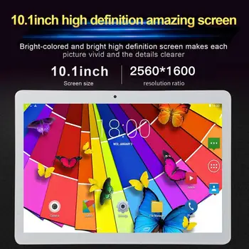 KT107 Apaļu Caurumu Planšetdatora 10.1 Collu Liels Ekrāns Android 8.10 Versiju Modes Portatīvo Tablete 8G+64G Zelta Planšetdatoru