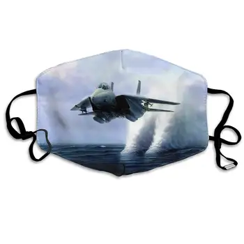 Kara Lidmašīnas Anti Putekļu Pusi Sejas Mutes Maska, Unisex Kokvilnas Silts Modes Regulējams Mazgājams Maska