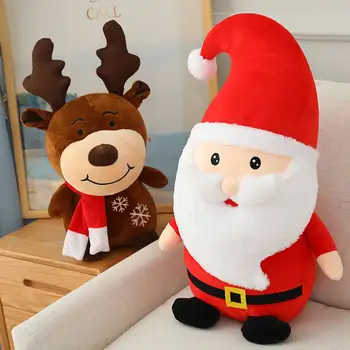 Kids Ziemassvētku Plīša Rotaļlieta Cute Karikatūra Santa Claus Elk Mīkstu Pildījumu Lelle, Rotaļlietas Bērniem Ziemassvētku Puse Favor Dāvanas, Mājas Dekoru