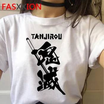 Kimetsu nav yaiba demon slayer t krekls sievietēm grafiskais top tees Japāņu anime t harajuku kawaii streetwear punk t-krekls