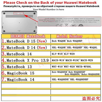 Klēpjdators Aptver, Gadījumā, HUAWEI MateBook 13/14/X Pro 13.9/MateBook 14 D/D15 sprādziendrošas Klēpjdatoru Gumijota Cietais Apvalks uz Lietu