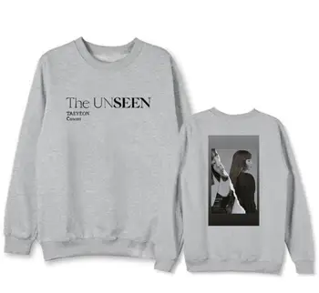Kpop meitene paaudze taeyeon neredzēts koncerts pašā fotoattēlu drukāšanas hoodies unisex o kakla džemperi vilnas/plānais krekls