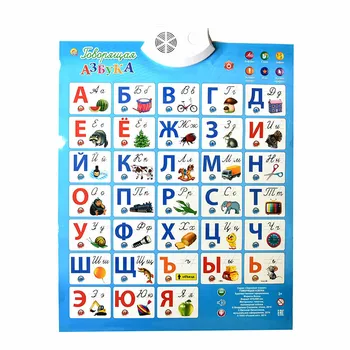 Krievijas kids Izglītojošās rotaļlietas Phonic Sienas Karājas Diagrammas Fonētisko Alfabētu diagrammas dzimšanas dienas dāvanu skaņu mācību mašīna