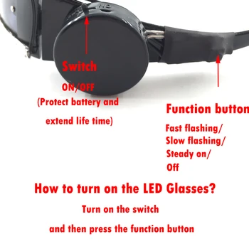 Krāsains LED Brilles Lēti iedegties Rave DJ Spilgti Kostīms Puse Glāzes Gaismas Rave Nakts Brilles Apdare