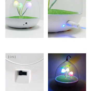 Krāsains LED Nakts Gaisma Sēņu Touch Sensoru Nakts Lampas Guļamistabas Galda Lampas Bērnu Dāvanas, Ziemassvētku Rotājumi