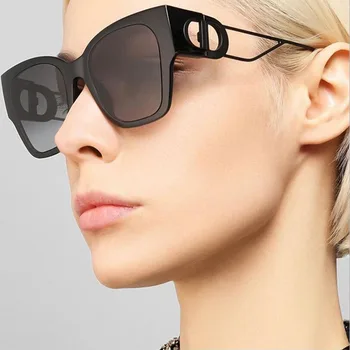 Kvadrātveida Saulesbrilles Sieviešu Modes 2021 Jaunu Vintage Cat Eye Toņos Vīriešiem Zīmola Dizainere Luksusa, Saules Brilles Uv400 Lielgabarīta Brilles