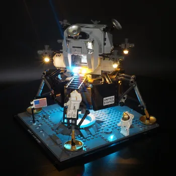 Kyglaring Led Light Up Komplekts (klasiskais variants), Lai 10266 Apollo 11 Mēness Nolaišanās Bin