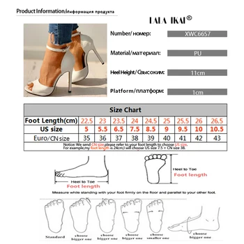 LALA IKAI 2020. gadam Sieviešu Vasaras Sandales Modes Sūkņi Augstiem Papēžiem Pieauga Duncis Atvērtu Purngalu Melns Balts Sarkans Kurpes XWC6657 -4