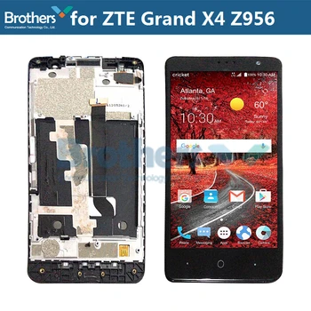 LCD Ekrāns ZTE Grand X4 Z956 LCD Displejs ZTE Z956 LCD Montāža Touch Screen Digitizer Tālrunis Nomaiņa Pārbaudīta Sākotnējā