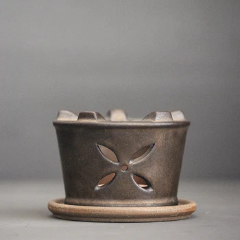 LUWU bronzas keramikas tējas uguns plīts vintage tējas siltuma sildītāji tējas piederumi