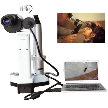 LYL-S Portatīvo Spraugas Lampa LED Spuldzes Portatīvo Mikroskopa par Mājdzīvnieku slimnīcas oftalmoloģijas Kamera Kopā 10x un 16x Palielinājuma