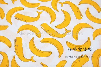 Labas 105*50cm 1pc Banānu Audums Kokvilnas Auduma Banānu Apdrukāta Kokvilnas Audumi, Šūšanas Materiālu Diy Sieviešu Kleita Apģērbs