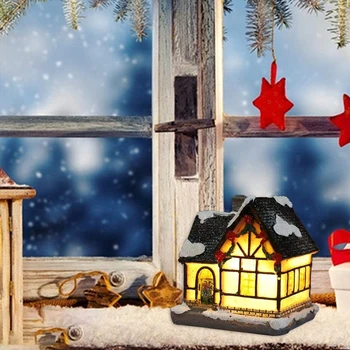 Lanterna Decorativa Ziemassvētku Mājā, Laternas Ar Led Gaismas Karājas Sniega Santa Ainas, Māju, Dekoratīvās Sveces Ornamnet Iekštelpu