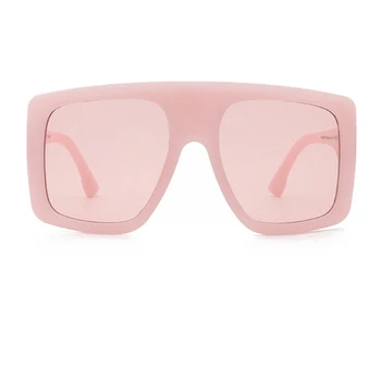 Lielgabarīta saulesbrilles sieviešu liels rāmis 2020. gadam, Modes izmēģinājuma Zīmola Luksusa Flat Top Sieviešu, Saules brilles Briļļu Toņos UV400 Oculos