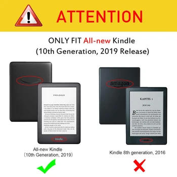 Lietā Par Amazon Iekurt 10. Paaudzes 2019 Gadījumā Amazon Jauno Kindle 10. Paaudzes 2019 e-reader e-grāmata būtiska capa filmu+pildspalva