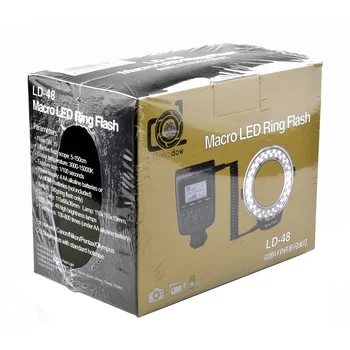 Lightdow LD-48 Makro LED Riņķa Zibspuldze ar LCD Ekrānu Canon Fujifilm Nikon Olympus Pentax DSLR Kameras