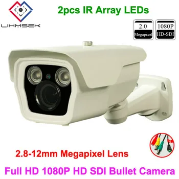 Lihmsek HD SDI 1080P CCTV Kamera 2.0 Megapikseļu Ārpus Āra Ārējās Ūdensizturīgu IP66 IS Bullet Kamera ar Baltu Mājokļiem