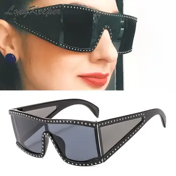 LongKeeper zīmola dizaineru sieviešu saulesbrilles Retro Kristāla Steampunk Brilles Vīriešiem, spogulis, de sol de los hombres UV400