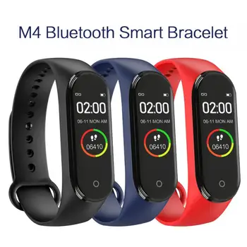 M4 Aproce Smart Skatīties Heart-Rate-Monitor Fitness-Tracker Asins Spiediena Mērīšana Ūdensizturīgs Aproces Elektronika Smart