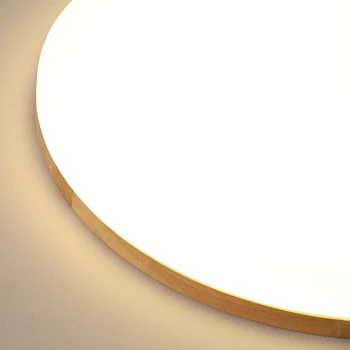 MDWELL Modernu LED Lustras Koka Taisnstūra Virsmas Montēta, Lai Dzīvojamā Istaba Apaļa/Kvadrātveida Lustra Mūsdienu Koka Lightings