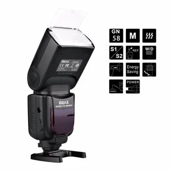 MEIKE MK-930II Profesionāla Manuālā Regulēšana Speedlite Flash Vienu Kontaktu Kameras Flash