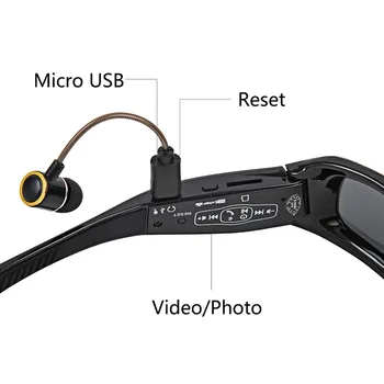 MS21 Jaunu HD stereo Bluetooth kameru, brilles, 120 grādu platleņķa 1080p āra sporta saulesbrilles bezvadu bluetooth austiņas