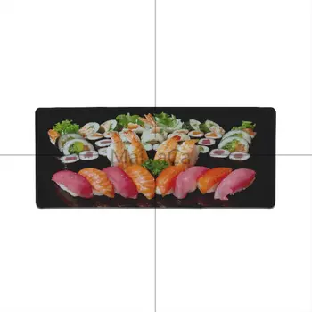 MaiYaCa Ādas Statiskā Pārtikas Sushi1 Izturīgs Darbvirsmas peles paliktnis Anti-kuģa Bloķēšana Tastatūras Paliktni, Galda Paklājiņš, Liela Spēļu Pele Spilventiņu