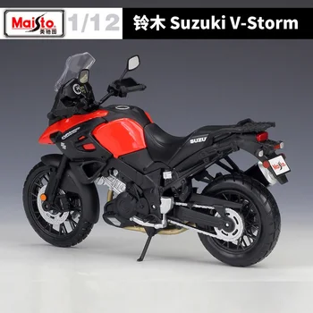 Maisto 1:12 Suzuki V-Strom Red Lējumiem Motociklu