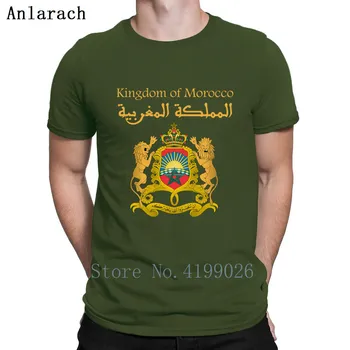 Marokas Karaliste Royaume Du Maroc T Krekls O-Veida Kakla Slim Pavasara Rudens Bildes Kokvilnas Gudrs Ēku Pielāgot Kreklu