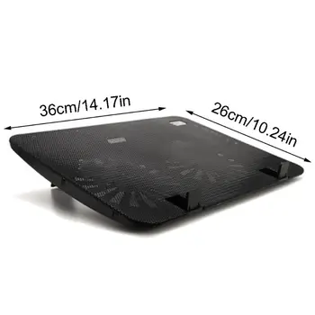 Metāla Paneli, Dual Fan Notebook Cooler Portatīvo datoru Dzesēšanas Spilventiņu Slim Kandidēt 15.6\