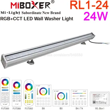 MiBoxer RL1-24 AC110-240V 24W RGB+PKT LED Siena Mazgātājs Gaismas Ūdensizturīgu IP66 Āra Gaismas,Regulējamas, RGB KMT Padotības Lampas