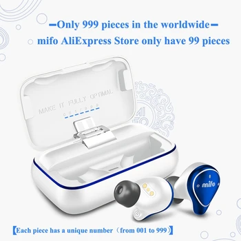 Mifo O5 Taisnība, Bezvadu Austiņas, Brīvroku Bluetooth 5.0 Ūdensizturīgs Sporta Trokšņa Samazināšanas Earbuds Ar Uzlādes Kaste