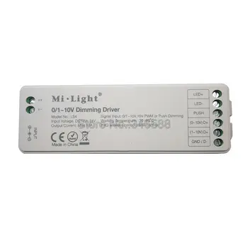 Milight LS4 0-10V 1-10V 10V PWM Dimming Vadītāja Spiediet Pogu apgaismojuma intensitātes LED Kontrolieris DC12-24V 2.4 G Bezvadu Viedtālruņa APLIKĀCIJU Kontrole