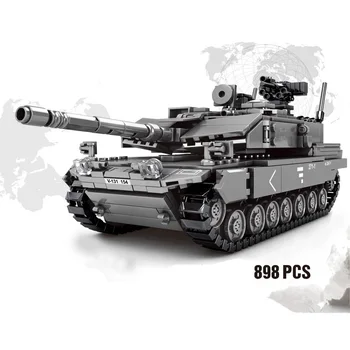 Militārās sērija Vācija WW2 armijas Leopard 2A7 Galveno Kaujas Tvertne karavīrs SWAT DIY Celtniecības Bloki, Ķieģeļi, Rotaļlietas, Dāvanas,
